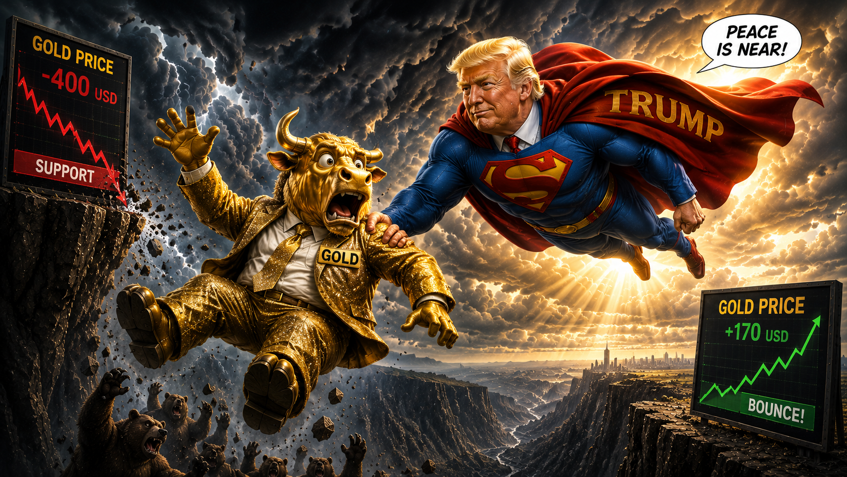 TrendWende - Trump rettet Goldbullen an wichtiger Unterstützung