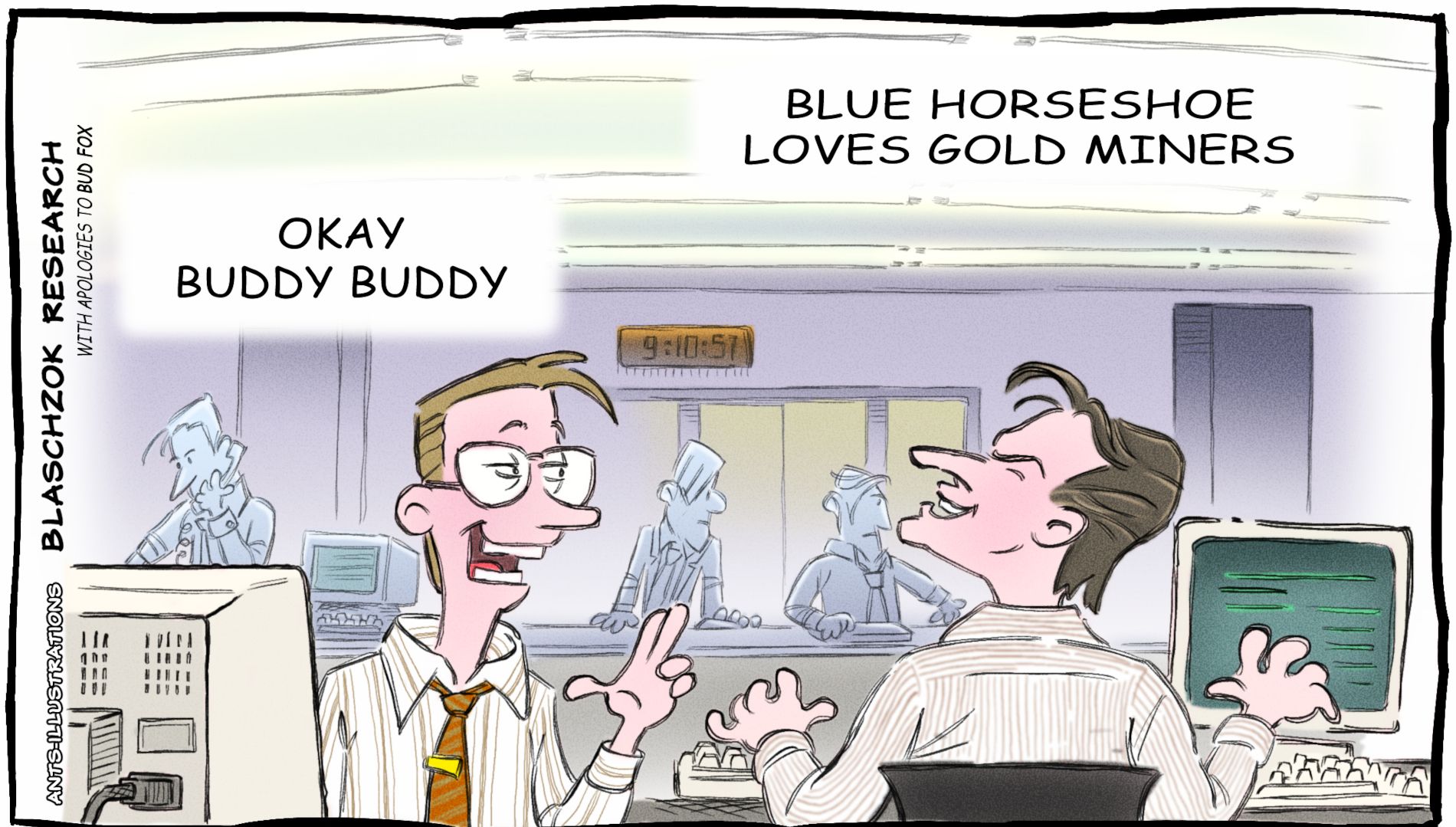 Blue horseshoe loves gold miners